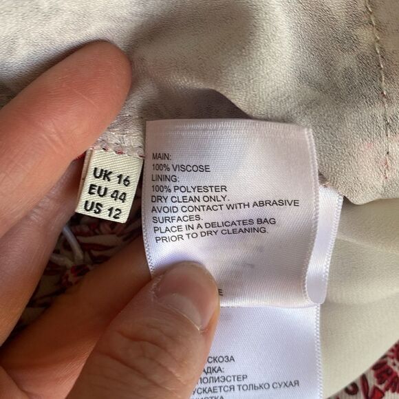 Whistles Alisha Red Floral Jumpsuit Size 12 - Picture 16 of 16